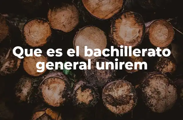 Que es el Bachillerato General Unirem 2 Características principales del bachillerato general UNIREM
