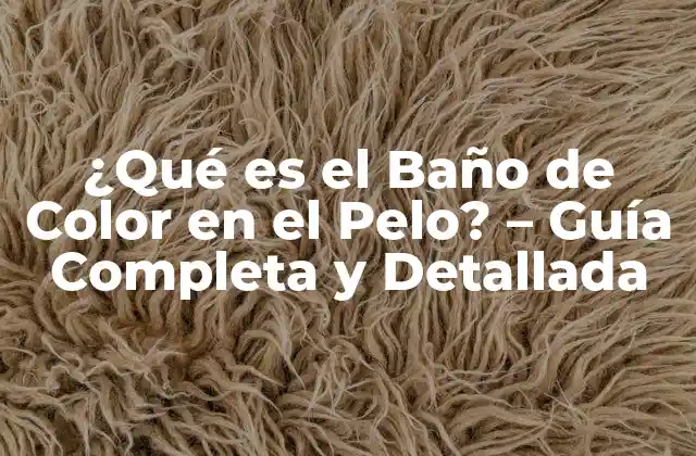 ¿qué es el Baño de Color en el Pelo? – Guía Completa y Detallada