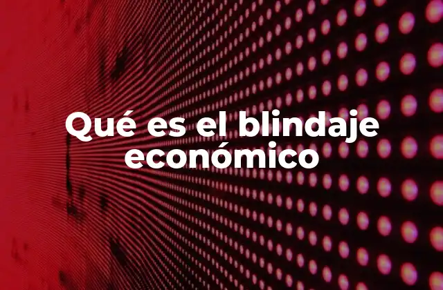 Qué es el Blindaje Económico
