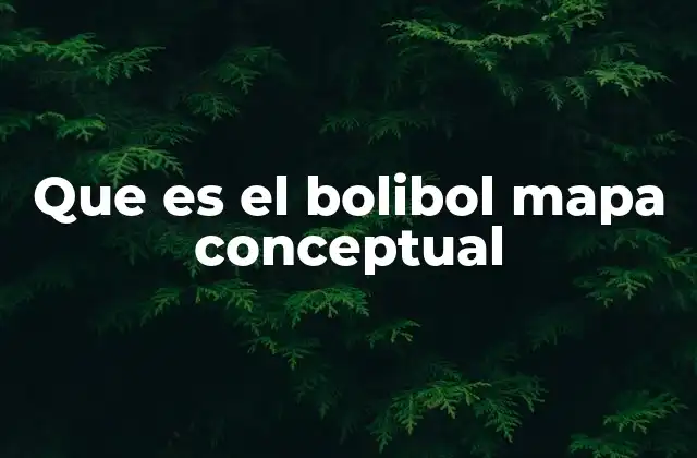 Que es el Bolibol Mapa Conceptual 2 La representación gráfica del Bolíból sin mencionar directamente el mapa conceptual