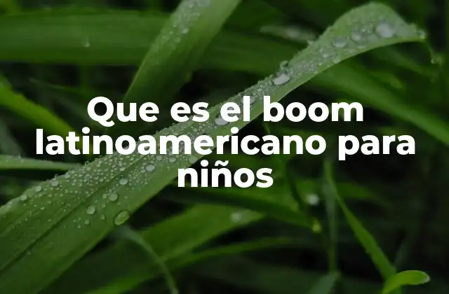 Que es el Boom Latinoamericano para Niños