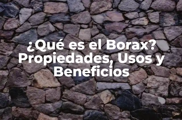 ¿qué es el Borax? Propiedades, Usos y Beneficios 2 Propiedades del Borax