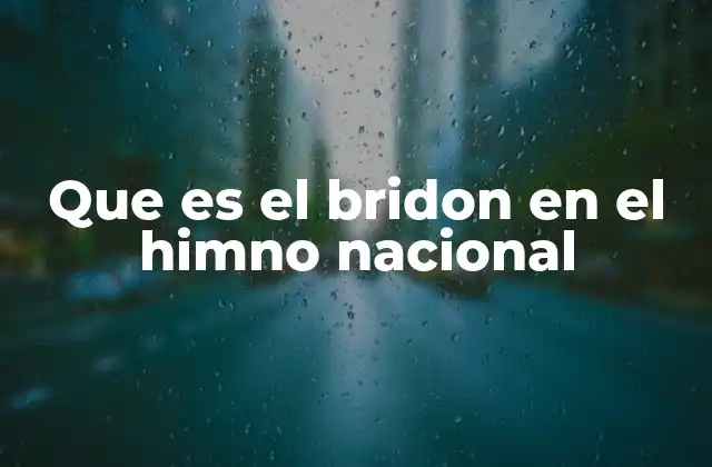 Que es el Bridon en el Himno Nacional