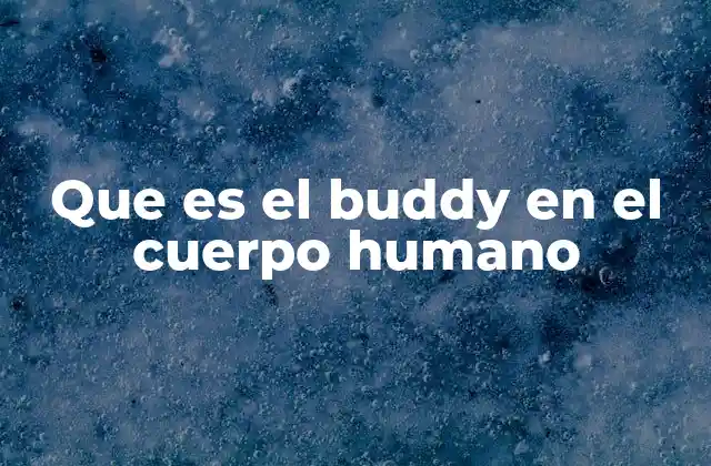 Que es el Buddy en el Cuerpo Humano