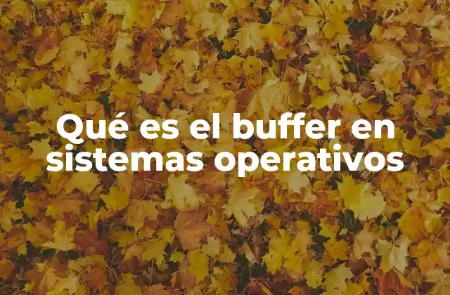 Qué es el Buffer en Sistemas Operativos