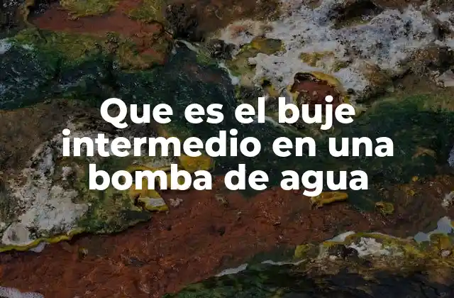 Que es el Buje Intermedio en una Bomba de Agua