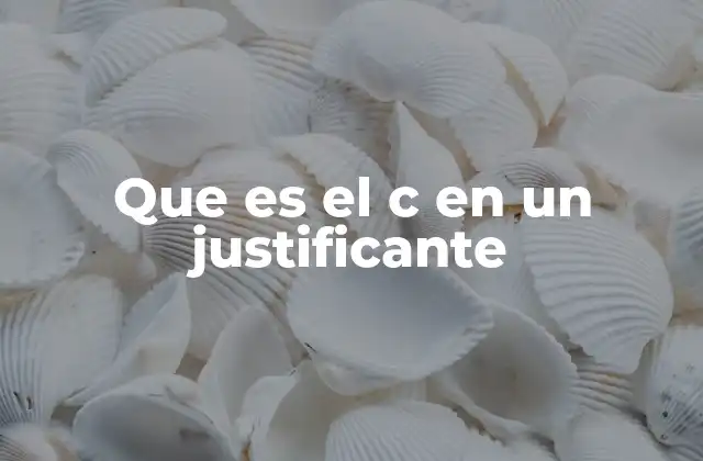 Que es el C en un Justificante