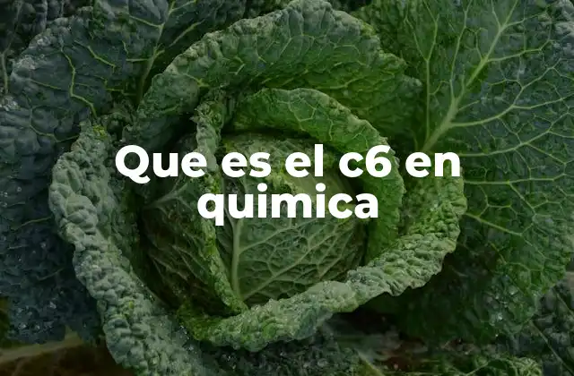 Que es el C6 en Quimica