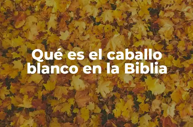 Qué es el Caballo Blanco en la Biblia