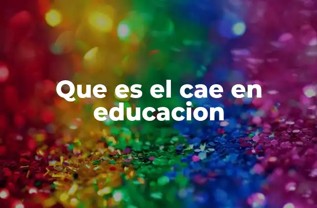 Que es el Cae en Educacion