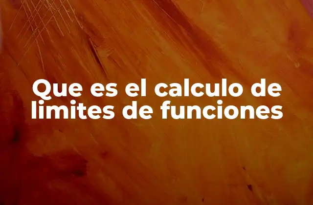 Que es el Calculo de Limites de Funciones