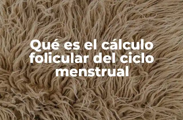 Qué es el Cálculo Folicular Del Ciclo Menstrual