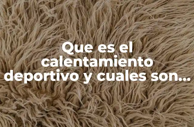 Que es el Calentamiento Deportivo y Cuales Son Sus Beneficios