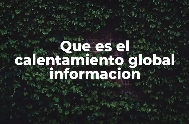Que es el Calentamiento Global Informacion 2 Causas del calentamiento global