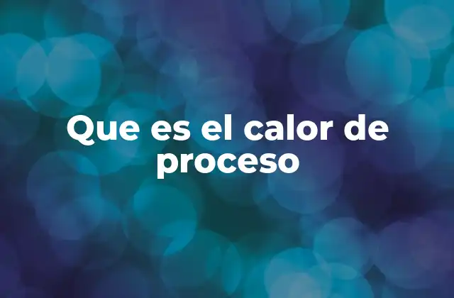 Que es el Calor de Proceso
