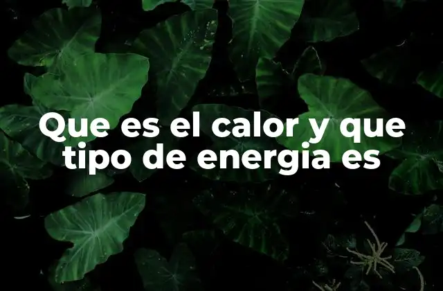 La energía térmica y su relación con el calor