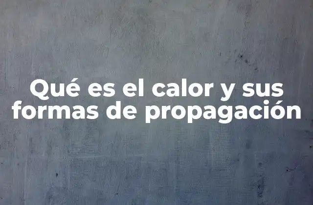 Qué es el Calor y Sus Formas de Propagación