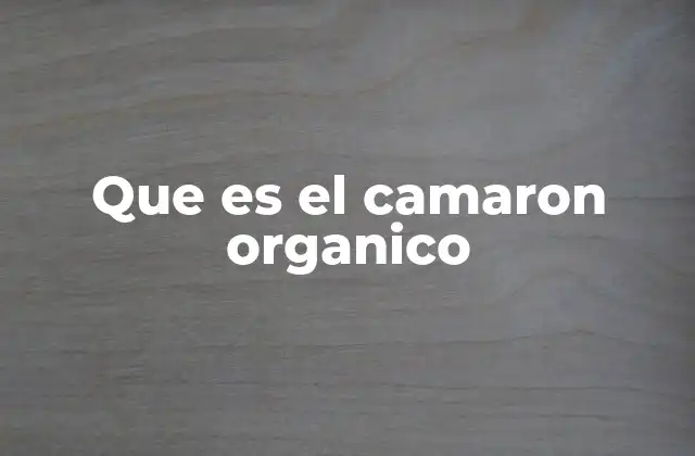 Que es el Camaron Organico 2 Características de los camarones orgánicos
