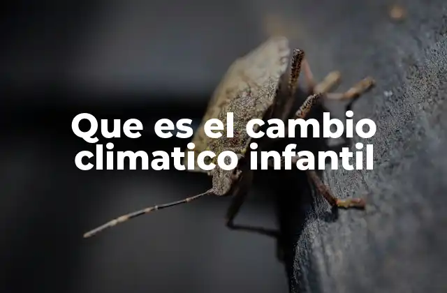 Que es el Cambio Climatico Infantil