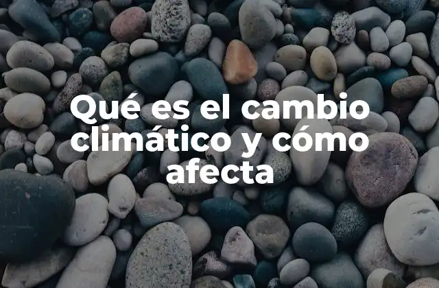 Qué es el Cambio Climático y Cómo Afecta