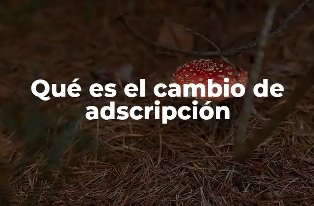 Qué es el Cambio de Adscripción