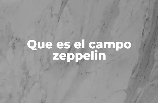 Que es el Campo Zeppelin