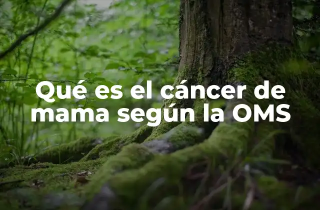 Qué es el Cáncer de Mama según la Oms