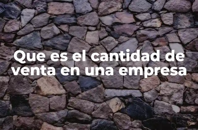 Que es el Cantidad de Venta en una Empresa 2 Cómo la cantidad de venta influye en la salud financiera de una empresa