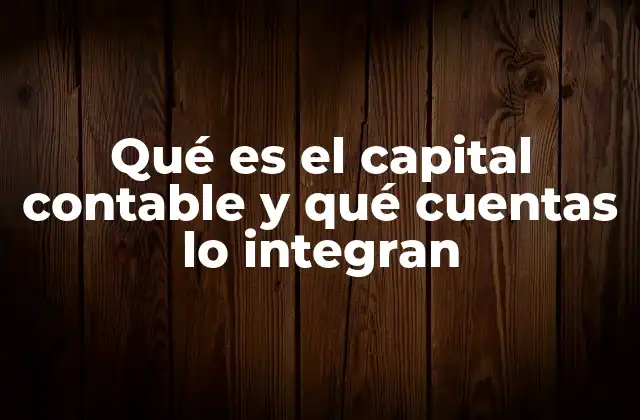 Qué es el Capital Contable y Qué Cuentas Lo Integran