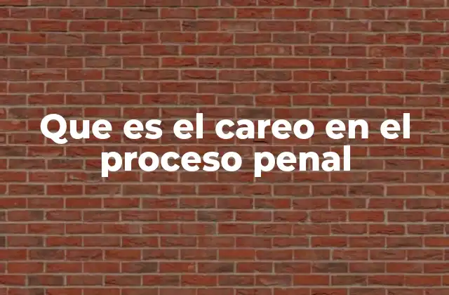 Que es el Careo en el Proceso Penal