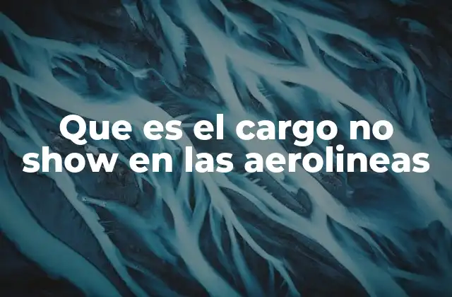 Que es el Cargo No Show en las Aerolineas 2 El impacto del no show en la gestión de viajes