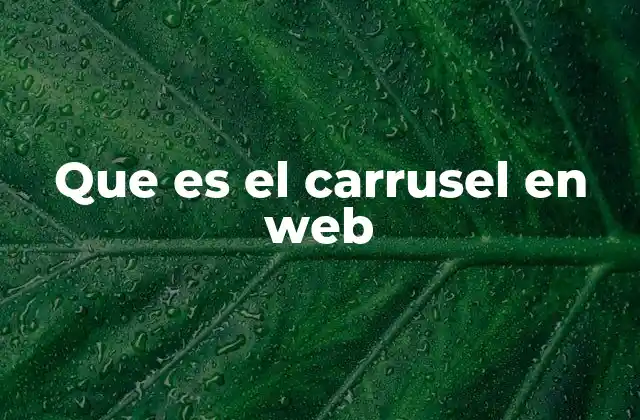 Que es el Carrusel en Web
