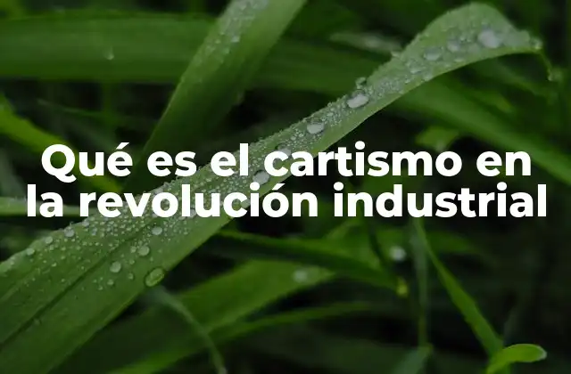 Qué es el Cartismo en la Revolución Industrial