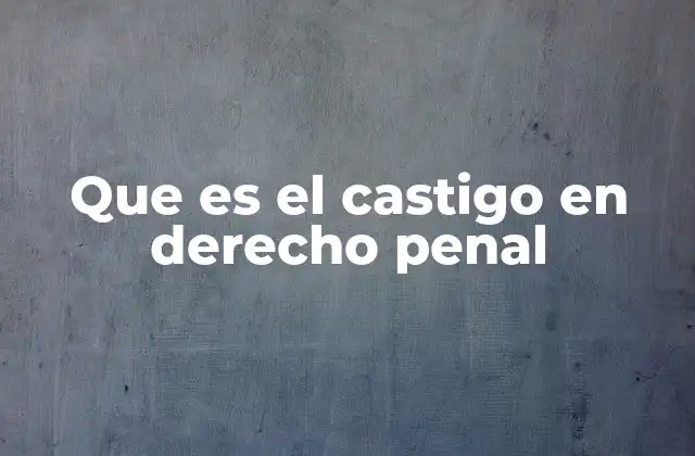 Que es el Castigo en Derecho Penal 2 La función del castigo en el sistema legal