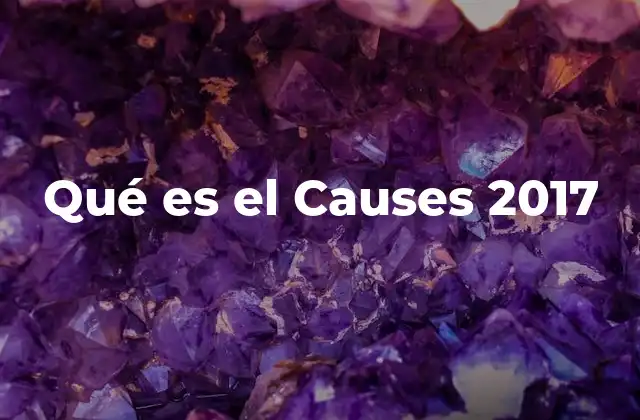 Qué es el Causes 2017