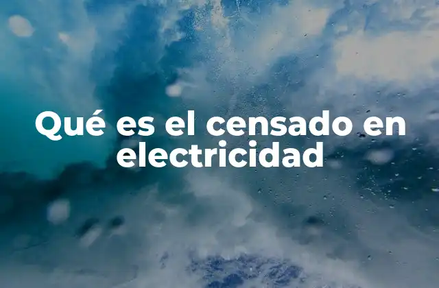 Qué es el Censado en Electricidad