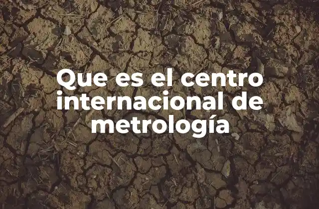 Que es el Centro Internacional de Metrología