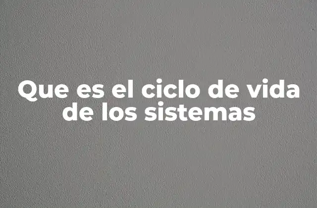 Que es el Ciclo de Vida de los Sistemas 2 El camino desde la concepción hasta la descontinuación