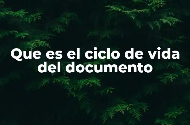Que es el Ciclo de Vida Del Documento 2 El proceso evolutivo de un documento