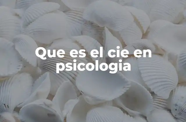 Que es el Cie en Psicologia
