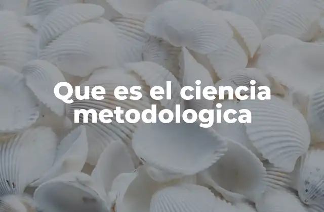 Que es el Ciencia Metodologica