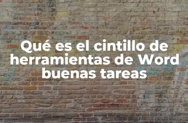 Qué es el Cintillo de Herramientas de Word Buenas Tareas