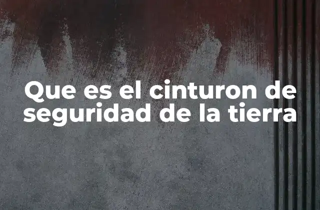 Que es el Cinturon de Seguridad de la Tierra