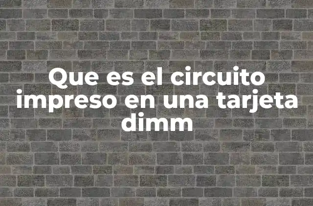 Componentes que conforman el circuito impreso de una tarjeta DIMM