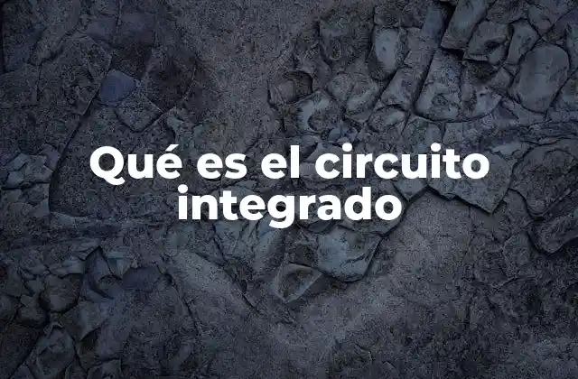 Qué es el Circuito Integrado
