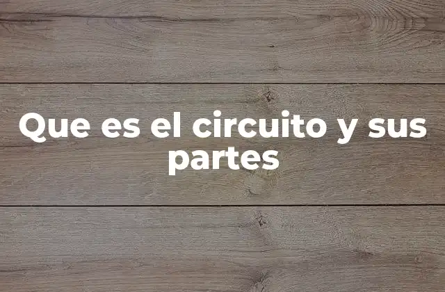 Que es el Circuito y Sus Partes