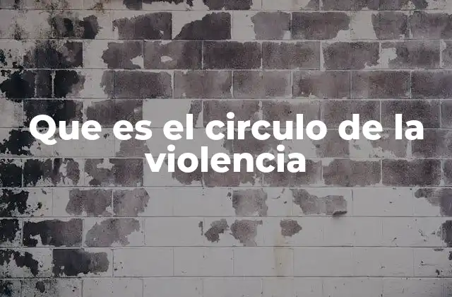 Que es el Circulo de la Violencia 2 El rol del entorno en la perpetuación de la violencia