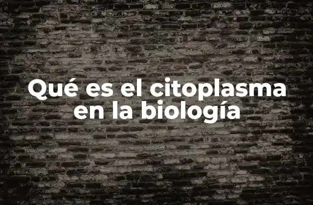 Qué es el Citoplasma en la Biología