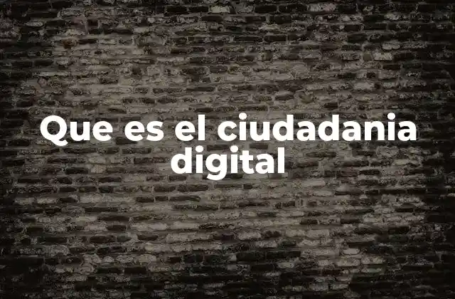 Que es el Ciudadania Digital