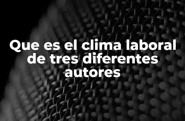Que es el Clima Laboral de Tres Diferentes Autores 2 El clima laboral como reflejo de la cultura organizacional